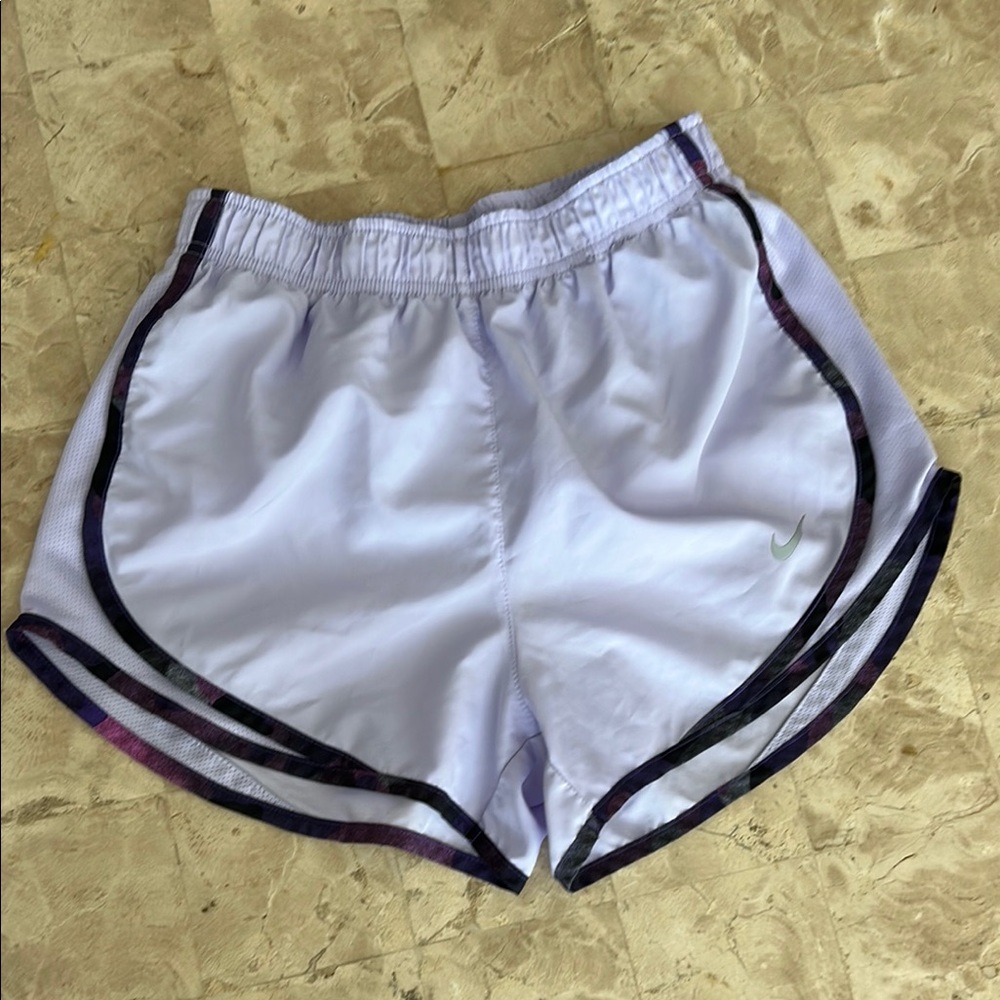 Nike Dri-Fit Lavender Running/ Athletic Shorts Multi Color Trim‎ Women’s Size XS